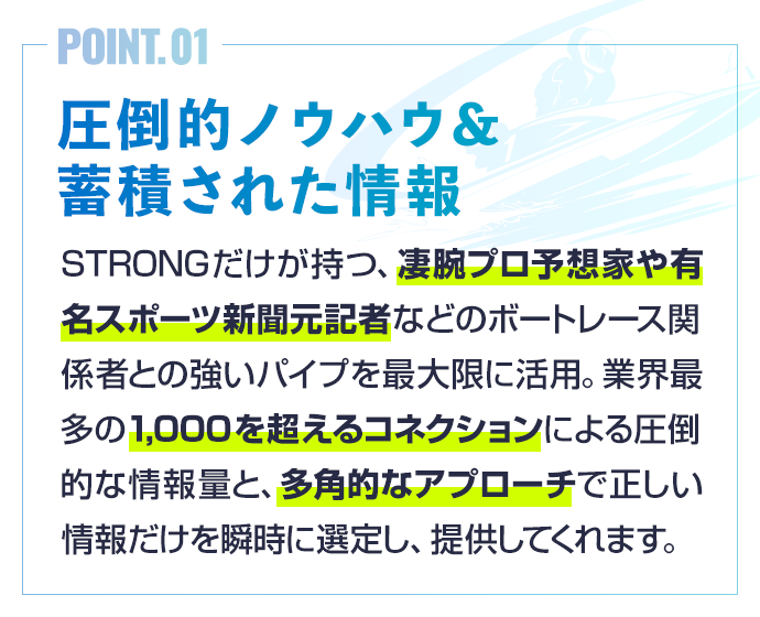 圧倒的ノウハウ＆蓄積された情報